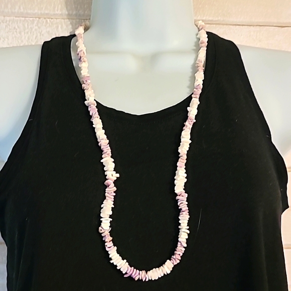 Shell Necklace - Purple Puka Shell - Picture 1 of 3